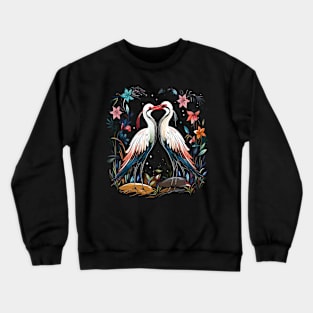 Stork Couple Valentine Crewneck Sweatshirt